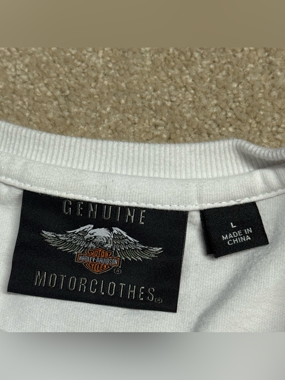 Harley Davidson White Skull Long Sleeve Shirt Men’s Large Ride Motorcycle Biker - Picture 6 of 11